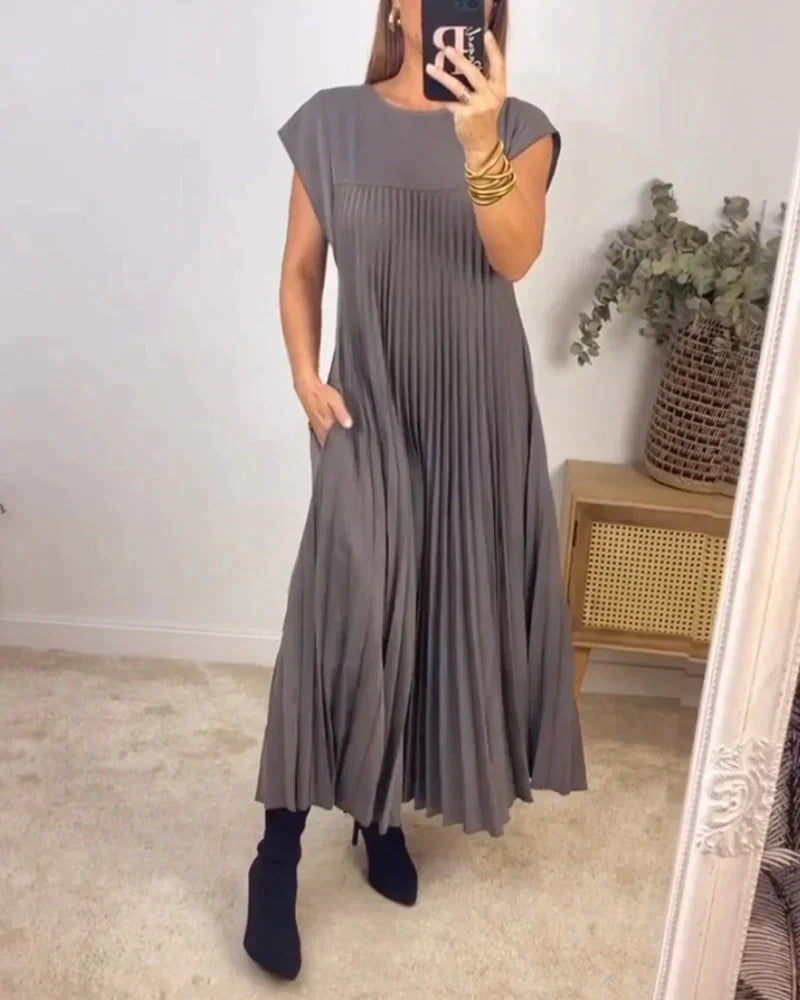 Warmes - Ärmelloses Faltenkleid für dich