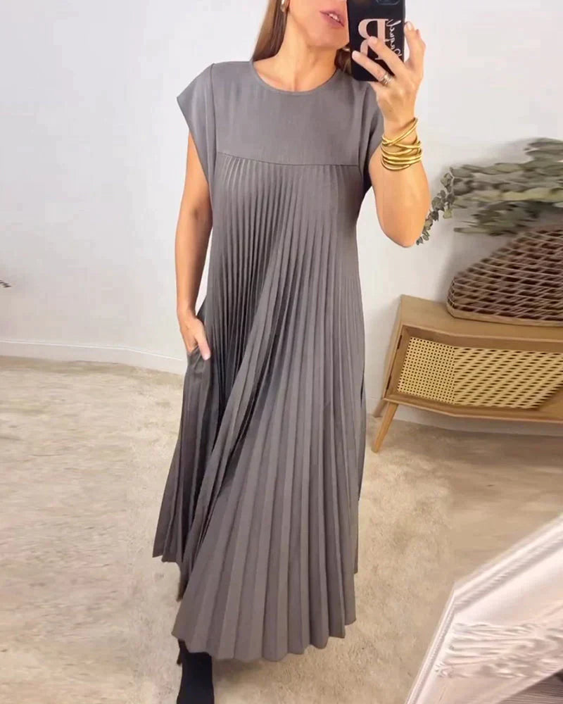 Warmes - Ärmelloses Faltenkleid für dich