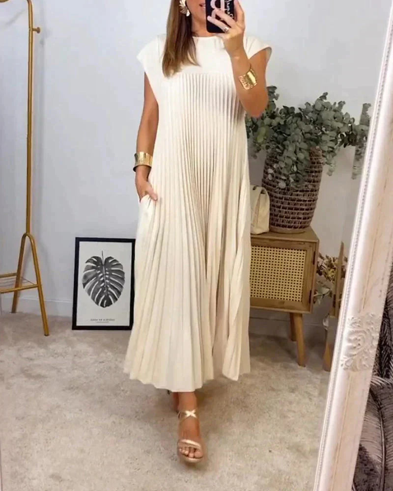 Warmes - Ärmelloses Faltenkleid für dich