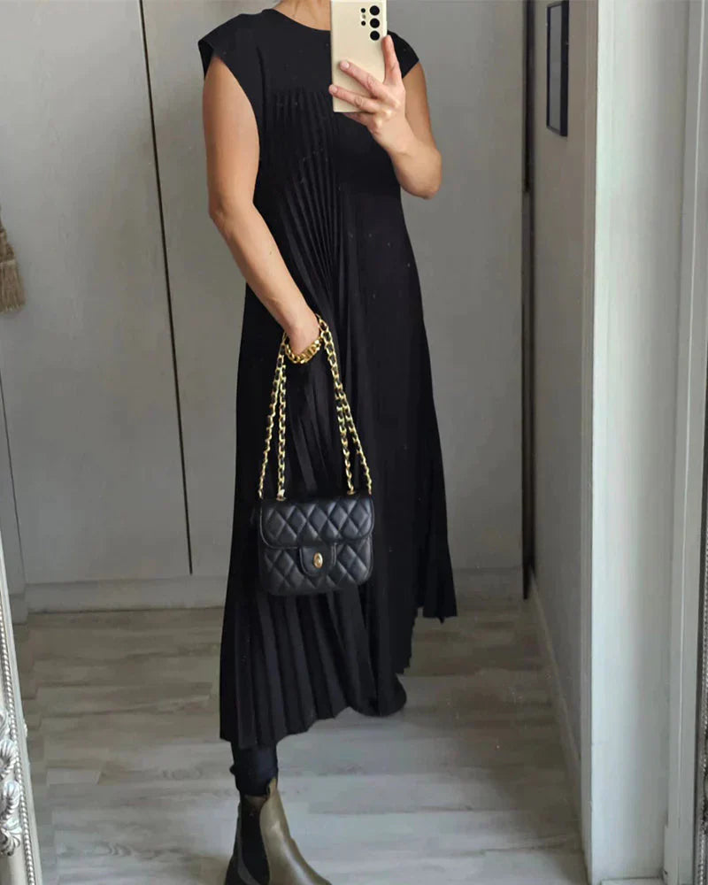Warmes - Ärmelloses Faltenkleid für dich