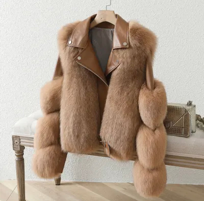 Eleganter warmer veganer Mantel