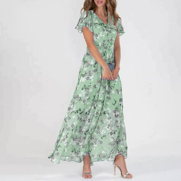 Elegantes blumiges Damen-Maxikleid für den Sommer