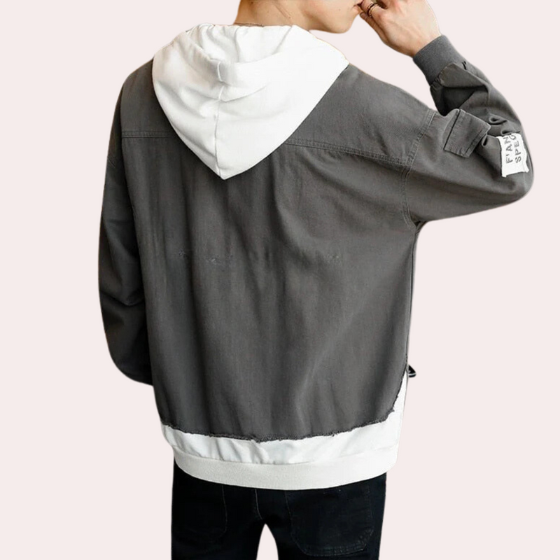 Stylischer und bequemer Denim-Kapuzenpullover