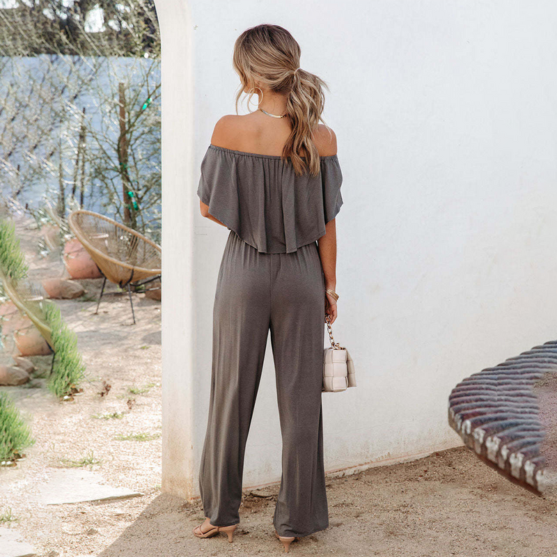 Eleganter off-shoulder Jumpsuit für besondere Anlässe