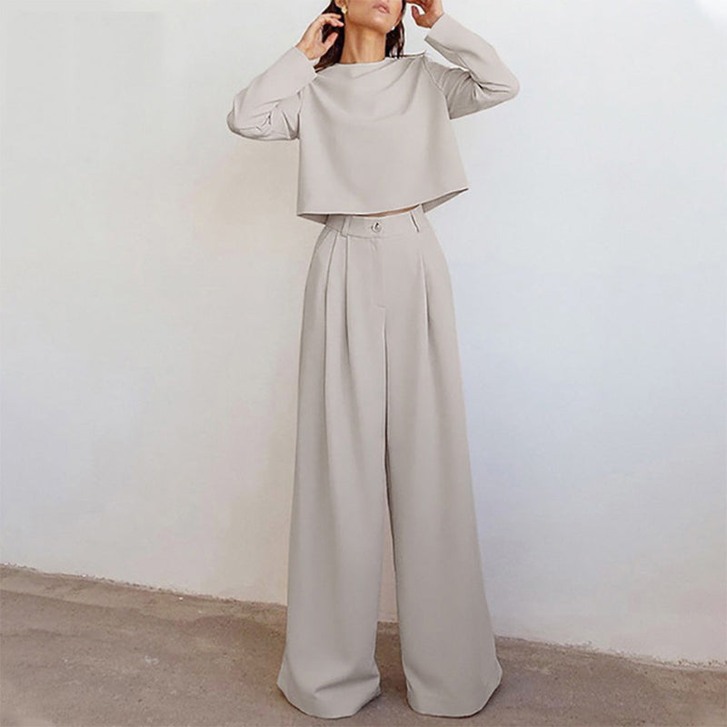 Kamiyah – Elegantes Palazzo-Set aus Tweed