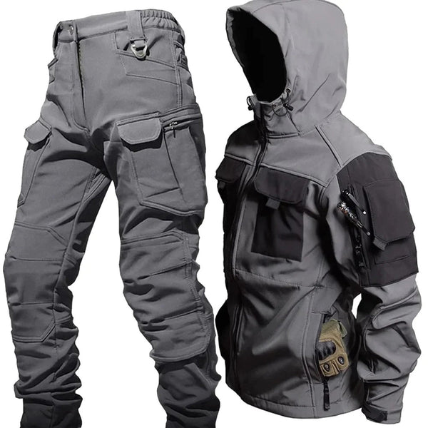 Stylischer winddichter Hoodie und Cargo-Hose Set
