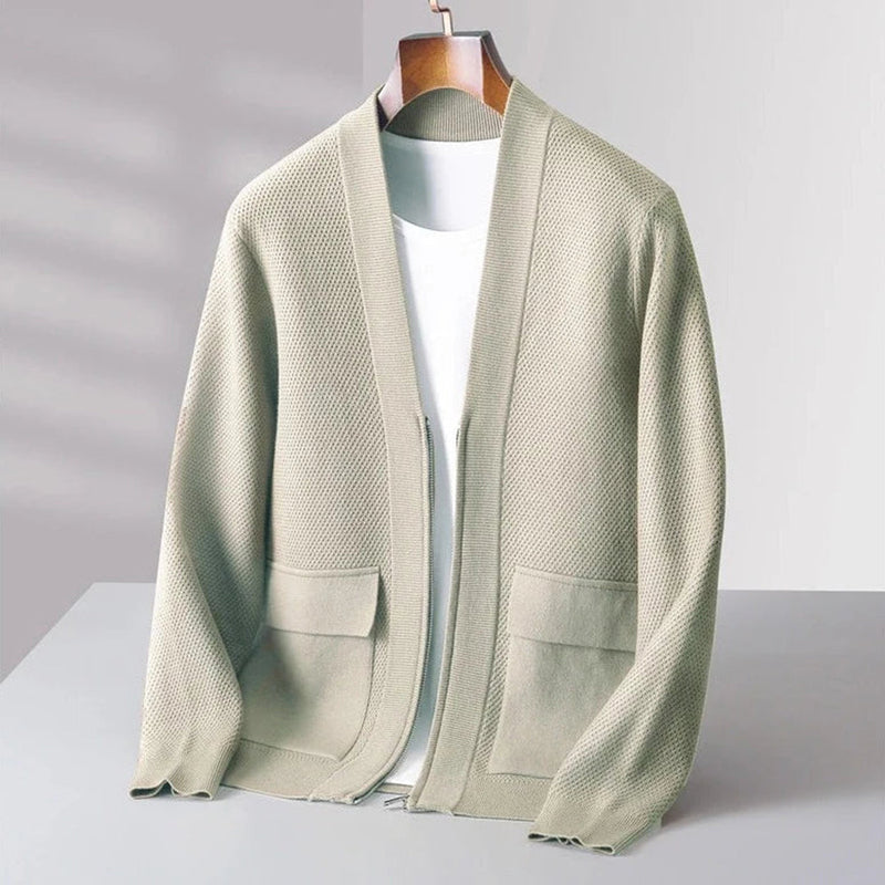 Weiches Herren-Strickjacke aus Wolle