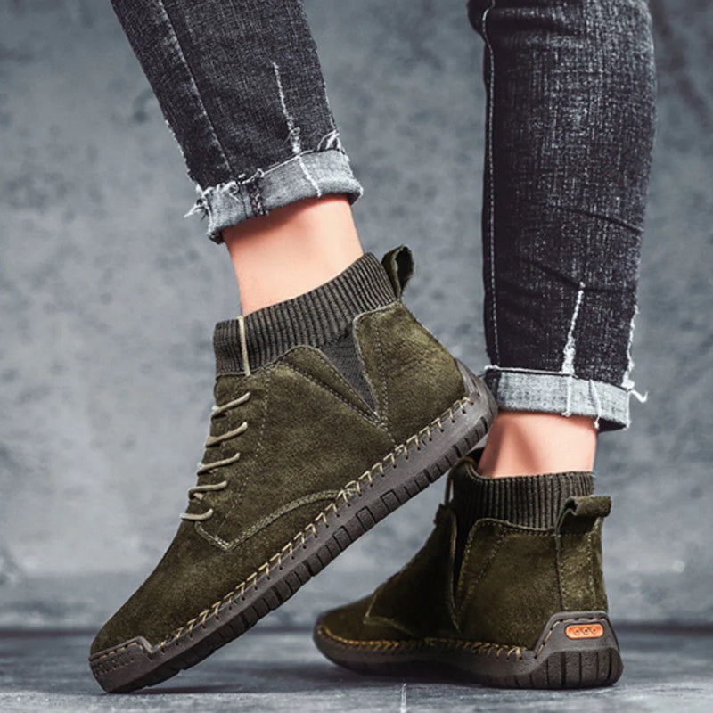 Elegante Herrenstiefel aus echtem Leder