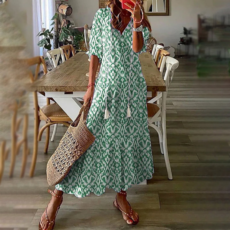 Elegantes Boho Maxi-Kleid für stilvolle Sommertage