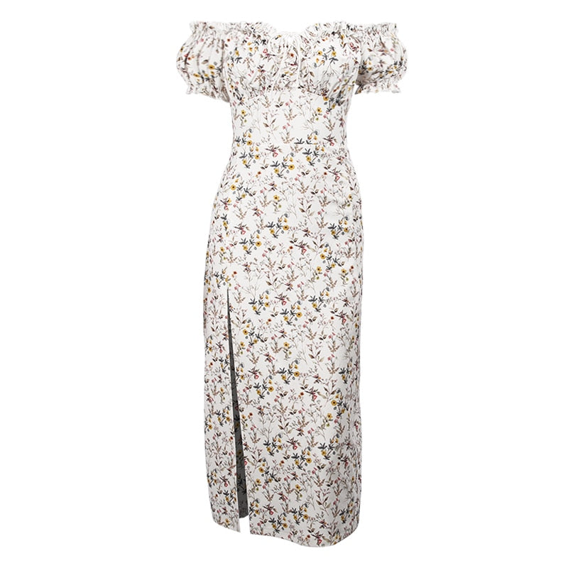 Elegantes Maxikleid mit puffarmel für jeden Anlass