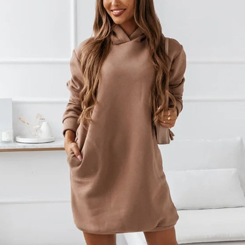 Weiches | Sweatshirt Kleid - Damen Freizeitkleid für dich