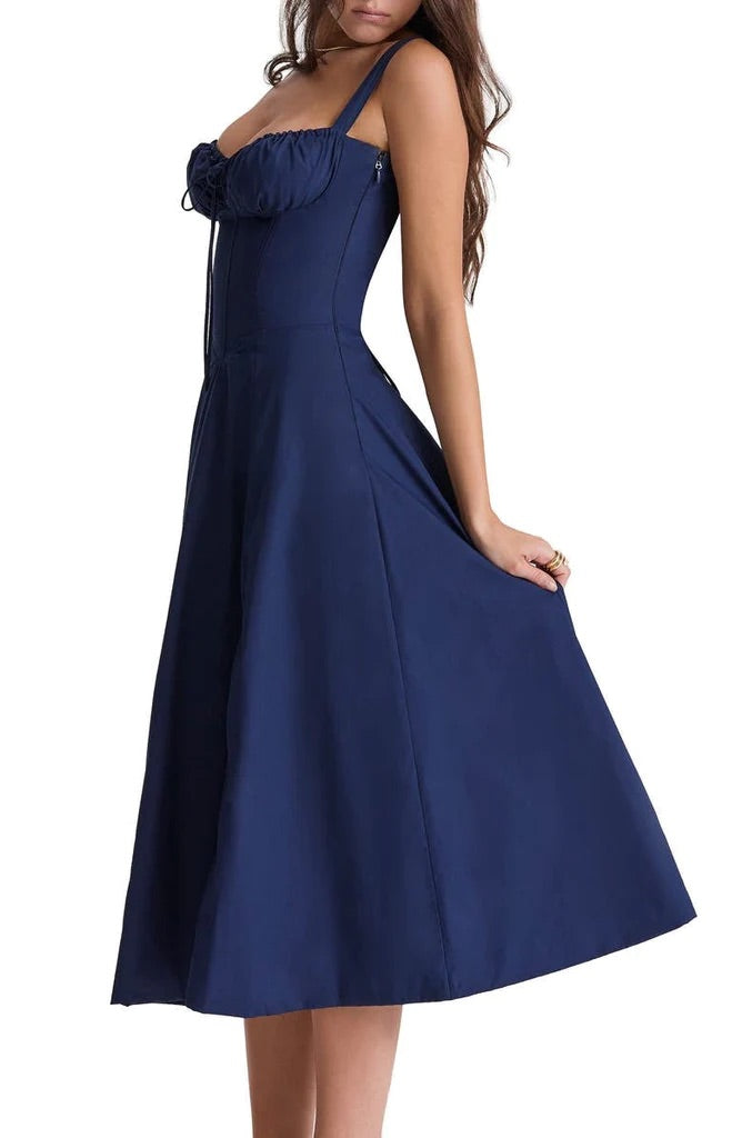 Floral Kleid | Elegant sommer sleeveless Midi Frauenkleid