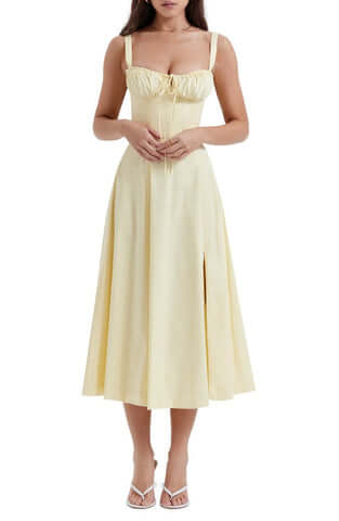 Bequemes - Geblümtes Bustierkleid mit Taillenformung für dich