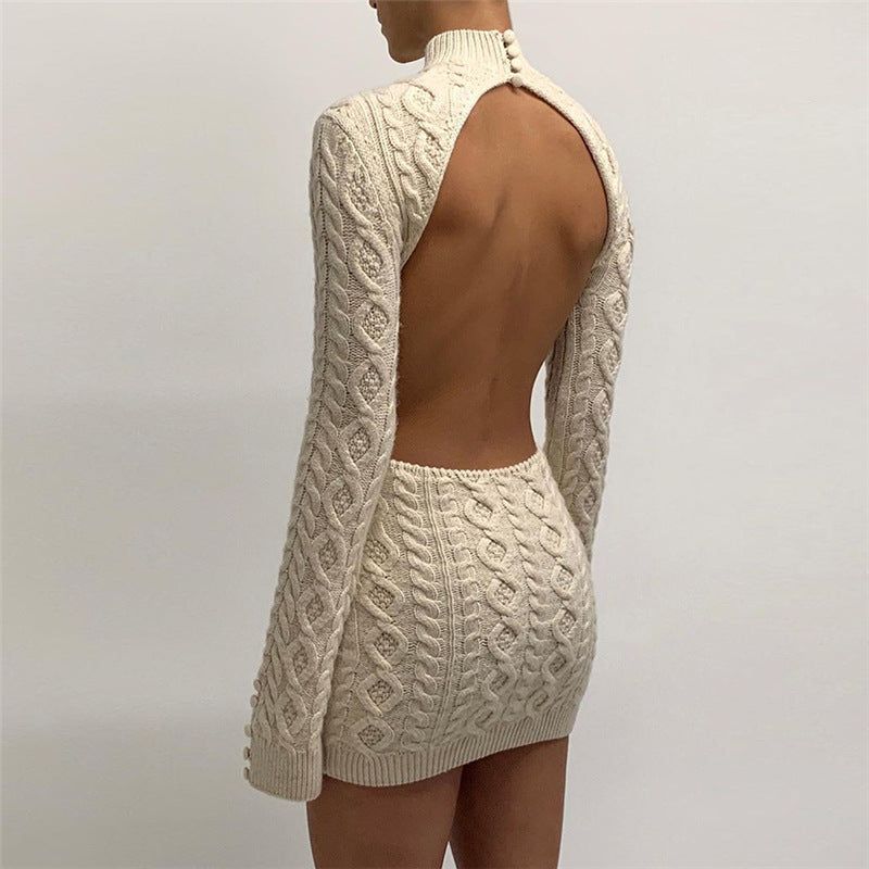 Elegantes Heidi -Gestricktes Mini-Kleid Für Frauen
