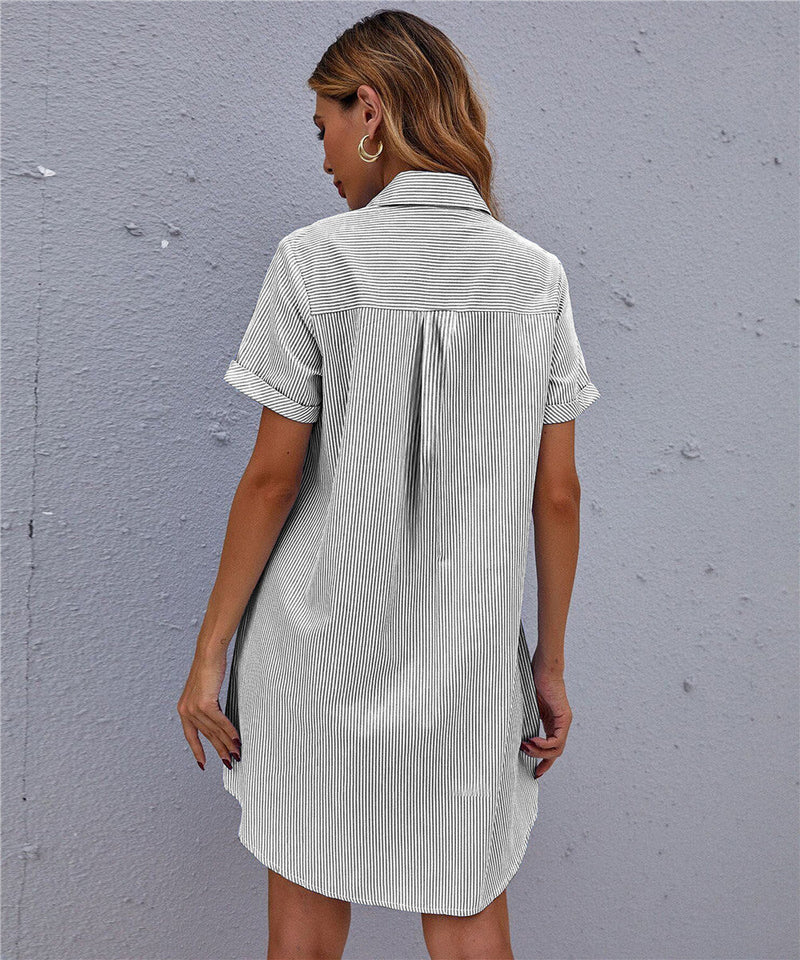 Elegantes - Gestreiftes Blusenkleid für dich