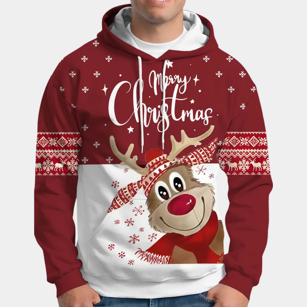 Kuscheliger Festtagskapuzenpullover für Männer