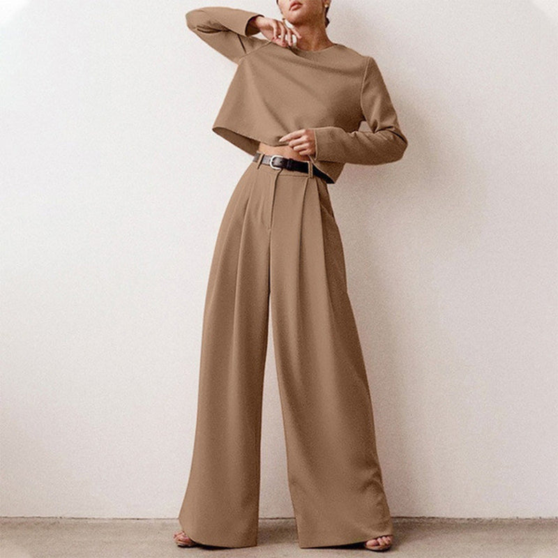 Kamiyah – Elegantes Palazzo-Set aus Tweed