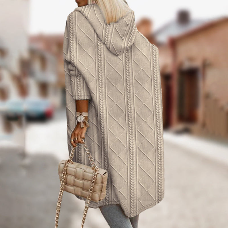 Elegante und warme Kapuzenjacke