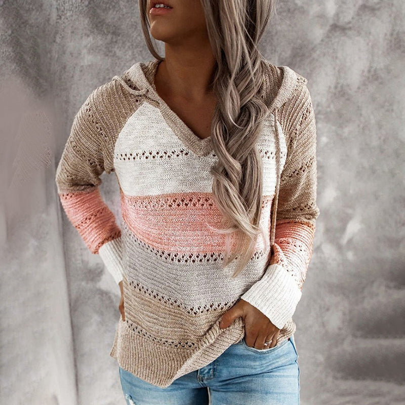 AVALYNN - Modischer Pullover mit V-Ausschnitt