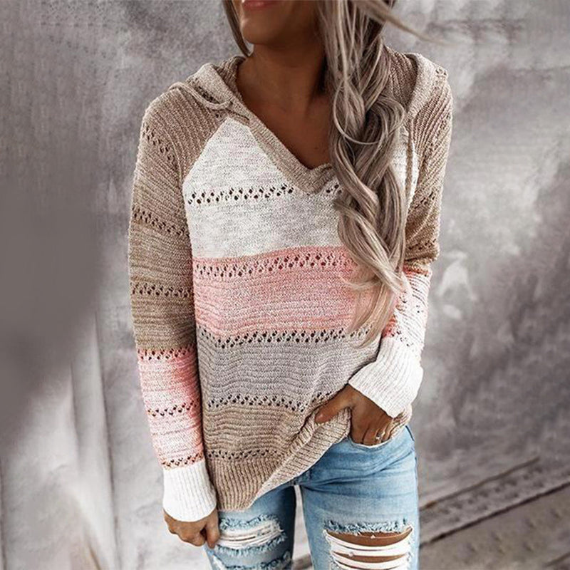 AVALYNN - Modischer Pullover mit V-Ausschnitt