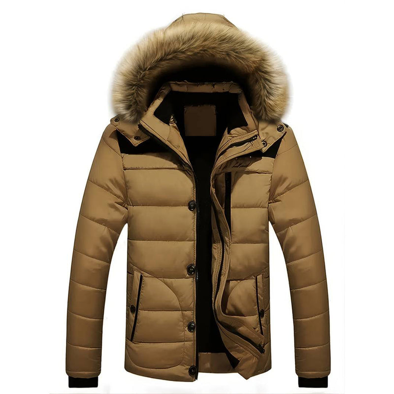 Wärmender Parka für Herren mit Kapuze
