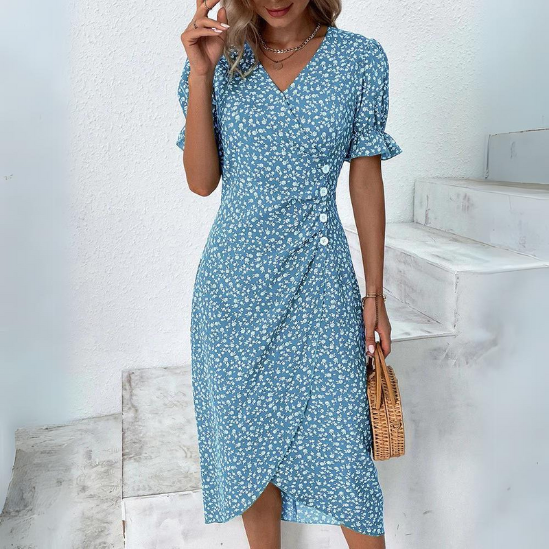 Elke - Elegantes Kleid mit Knopfdetails