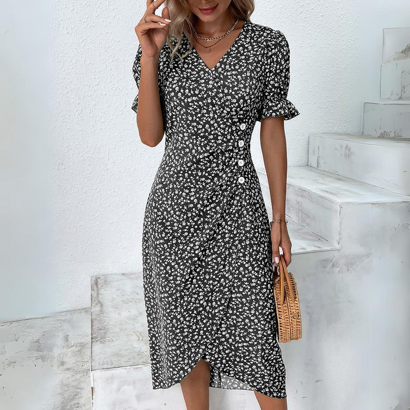 Elke - Elegantes Kleid mit Knopfdetails