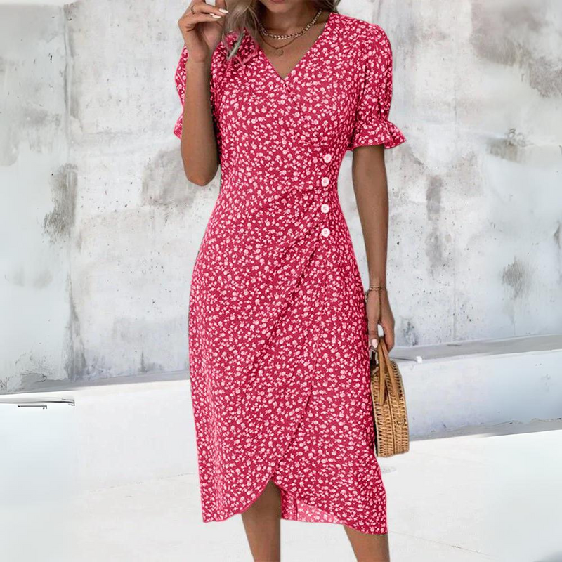 Elke - Elegantes Kleid mit Knopfdetails