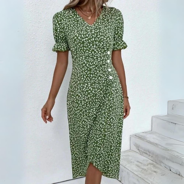Elke - Elegantes Kleid mit Knopfdetails