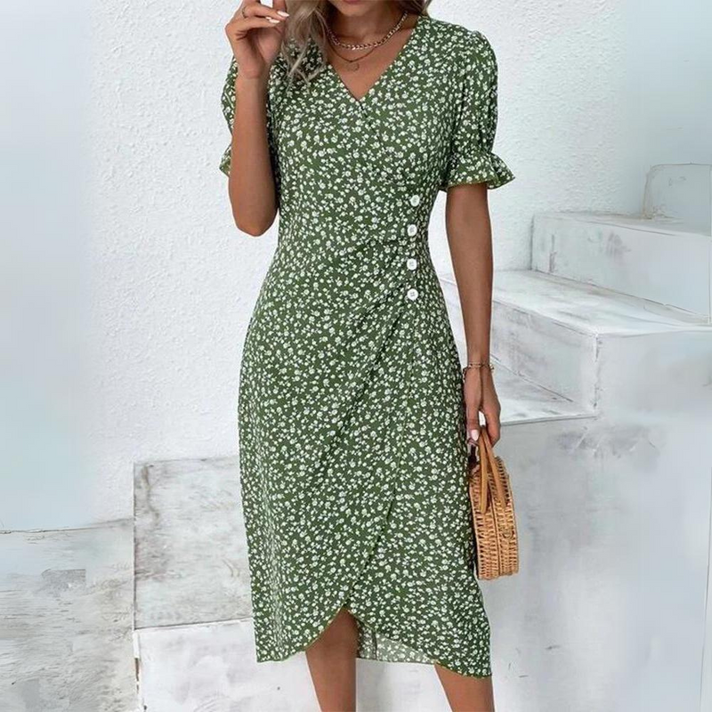 Elke - Elegantes Kleid mit Knopfdetails