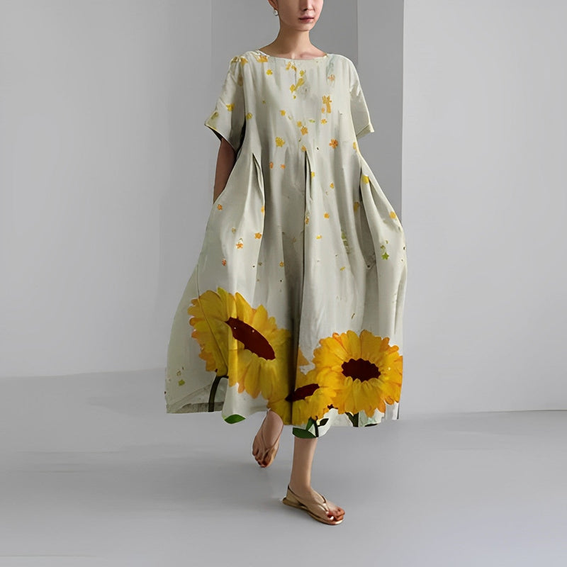 Kuscheliges | Bequemes Geblümtes Kleid für dich