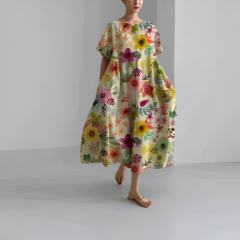 Kuscheliges | Bequemes Geblümtes Kleid für dich