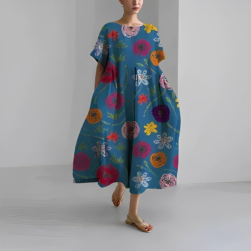 Kuscheliges | Bequemes Geblümtes Kleid für dich