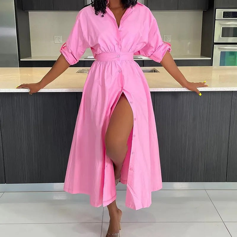 Leichtes Kleid mit Schlitz für dich
