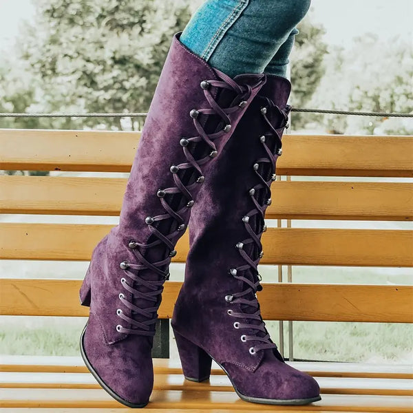 Gisella - Damen Winterfeste Kniehochstiefel