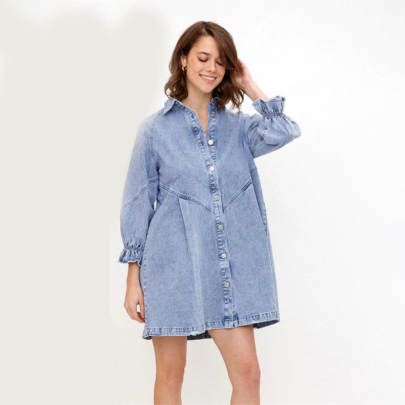 Bequeme Elegante Denim-Kleid für Entspannte Sommertage