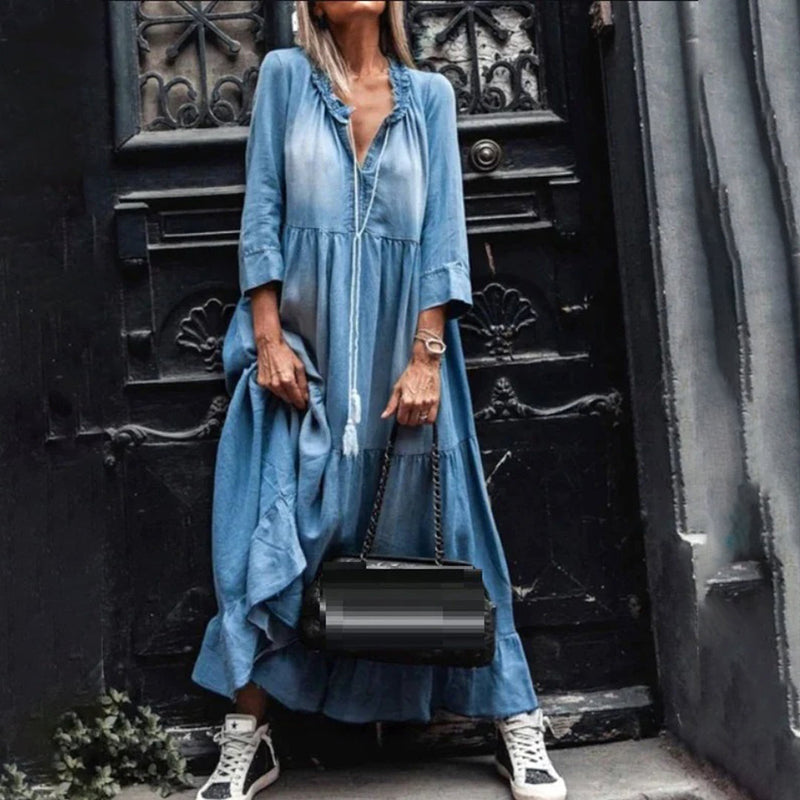Elegantes und bequemes Maxi-Kleid für sonnige Tage