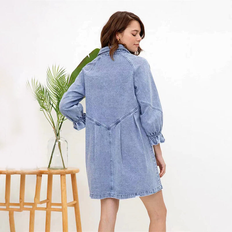 Bequeme Elegante Denim-Kleid für Entspannte Sommertage