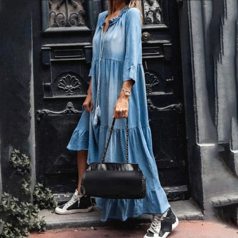 Elegantes und bequemes Maxi-Kleid für sonnige Tage
