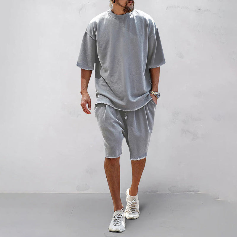 Bequeme Sommer Hoodie und Shorts Set