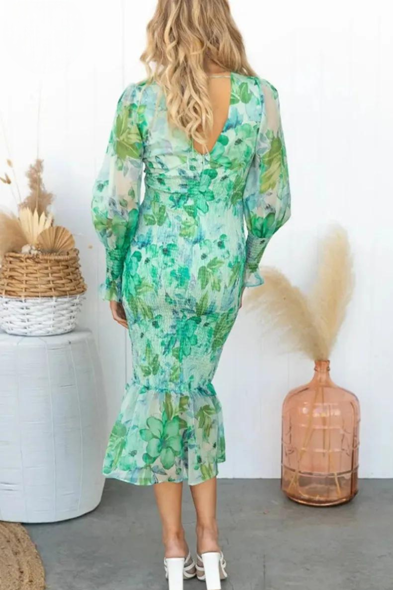 Midikleid mit Blumenmuster