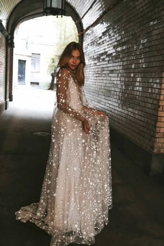 Elegantes Asymmetrisches Langes Kleid V-Ausschnitt