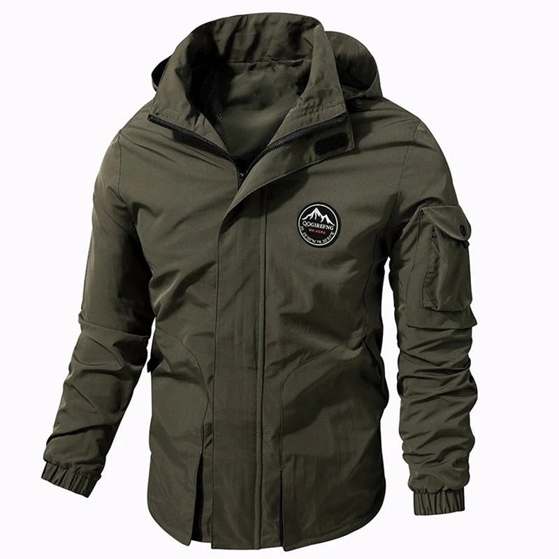 Warme Herren-Bomberjacke mit Kapuze