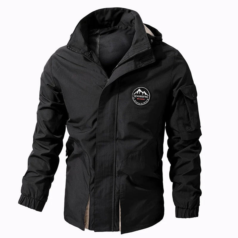 Warme Herren-Bomberjacke mit Kapuze