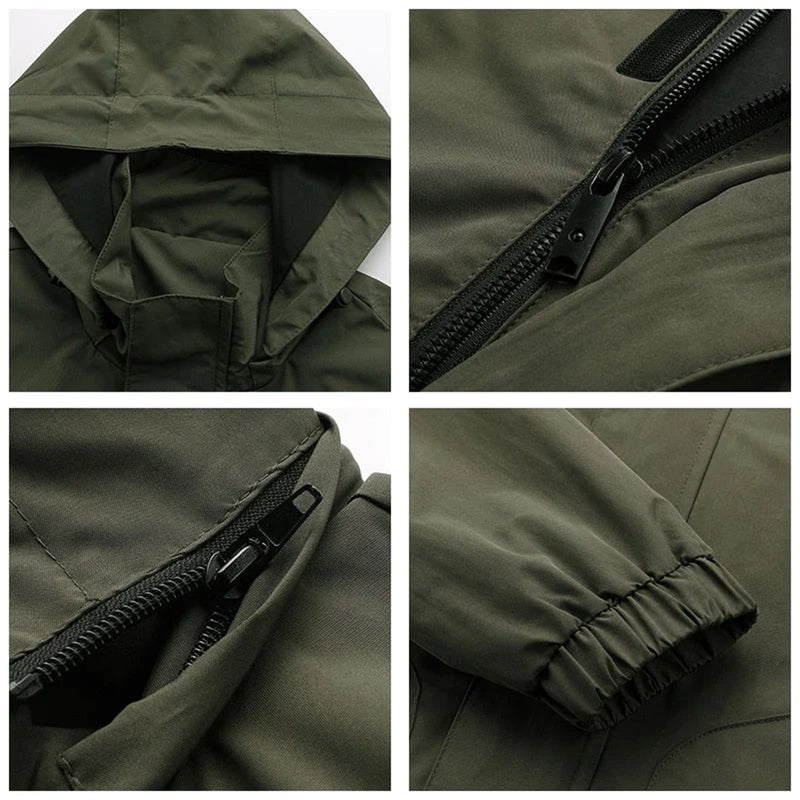 Warme Herren-Bomberjacke mit Kapuze