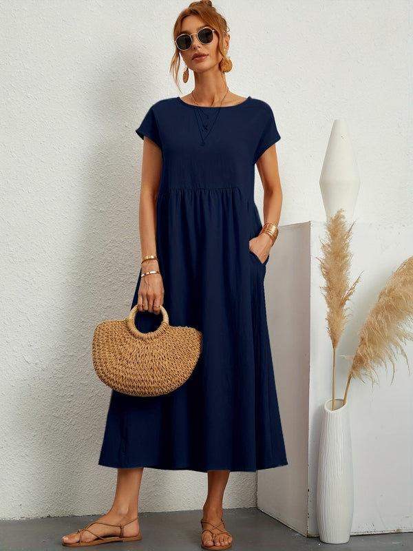 Elegantes Camille Kleid mit Rundhalsausschnitt