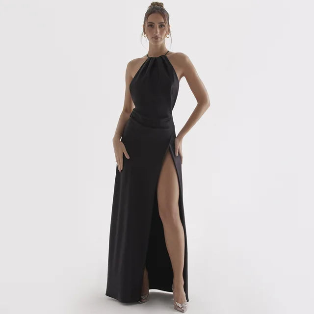 Elegantes Maxikleid mit hohem Schlitz