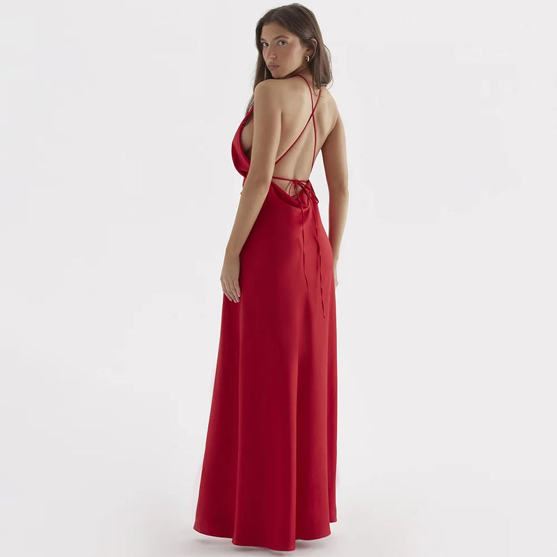 Elegantes Maxikleid mit hohem Schlitz