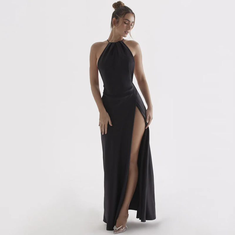 Elegantes Maxikleid mit hohem Schlitz