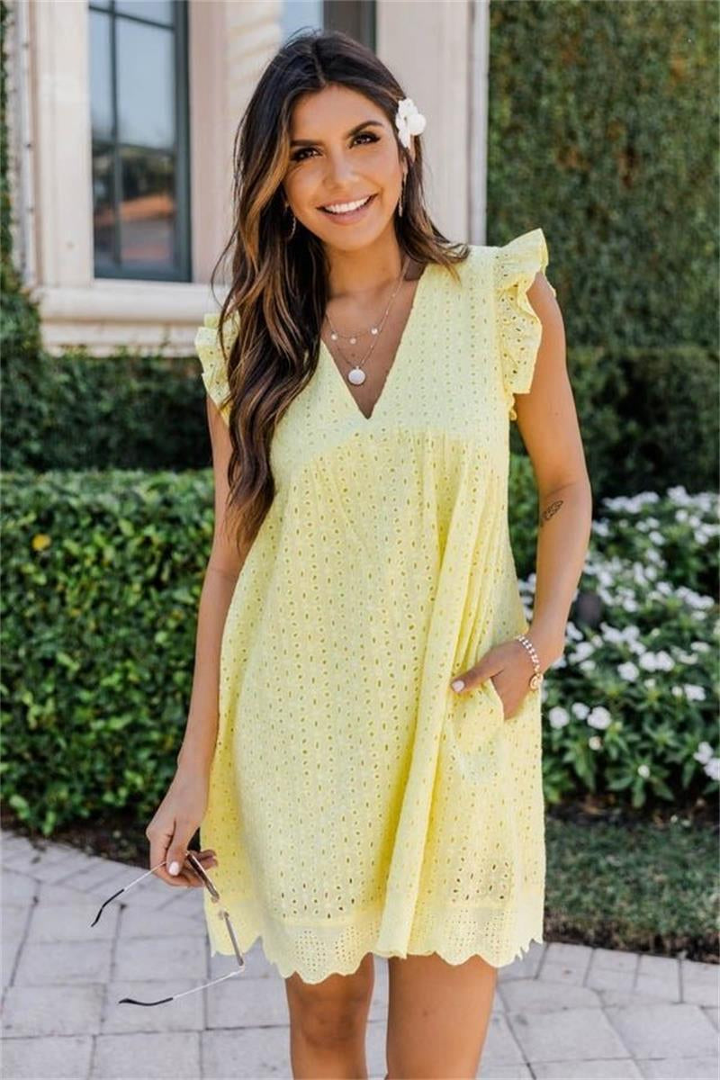 Schickes Heidi -Damen ärmelloses Minikleid für Sommer